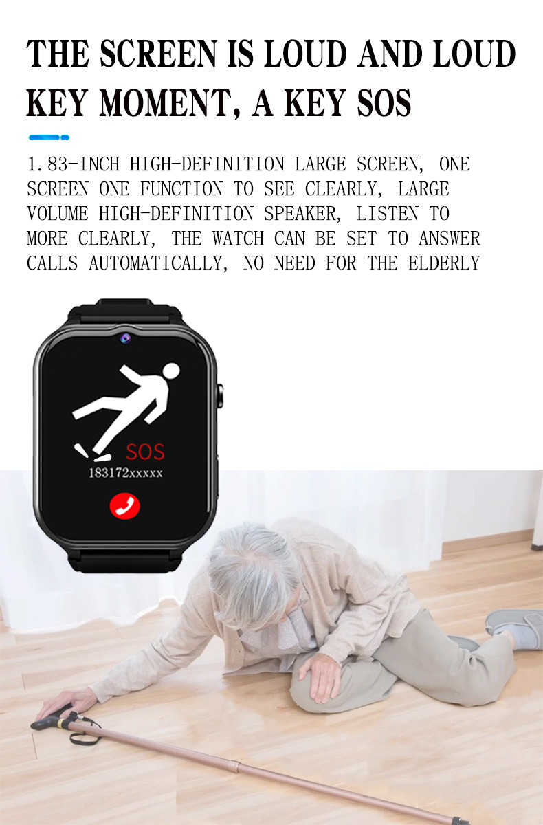 Elderly Smart Watch For Senior - Fall Detection Watch recension och pris