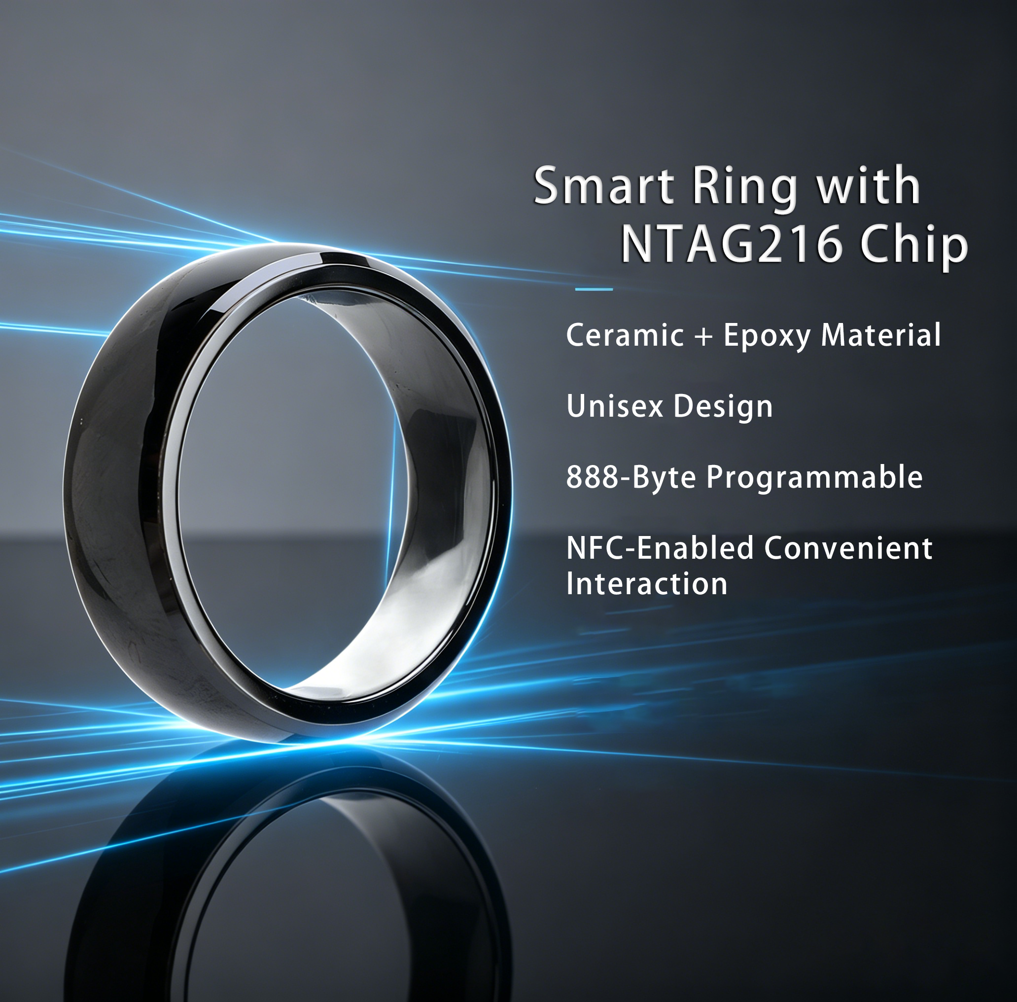 NFC Full Ceramic Smart Ring Co - Smart Ring Nfc Pay recension och pris