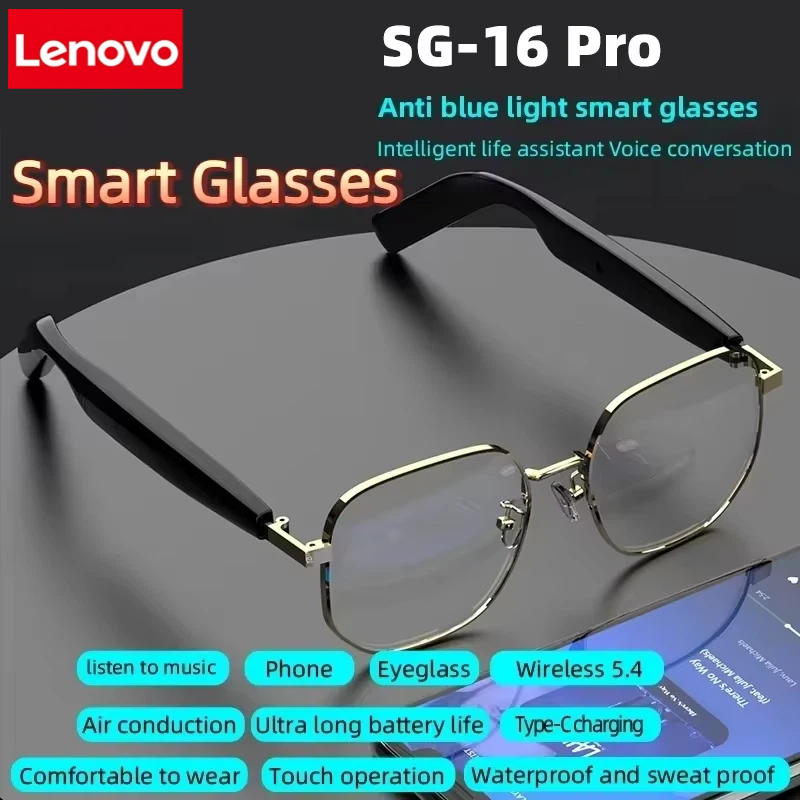Lenovo New SG-16 Pro Smart Aud - Smart Glasses Lens recension och pris