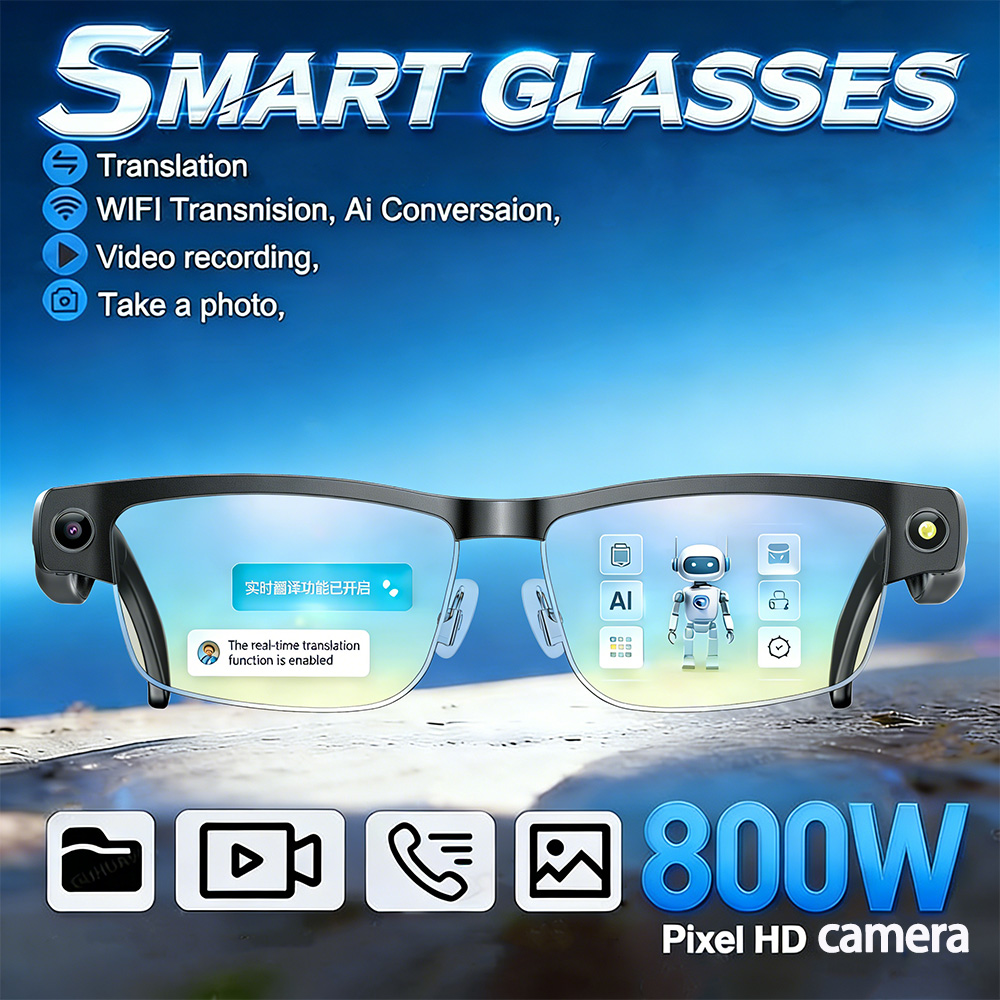 2026 New Al Smart Glasses 800W - Smart Glasses Lens recension och pris