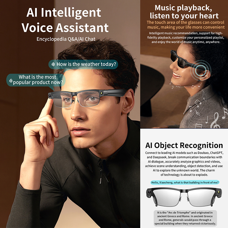 2026 New Al Smart Glasses 800W - Smart Glasses Lens recension och pris