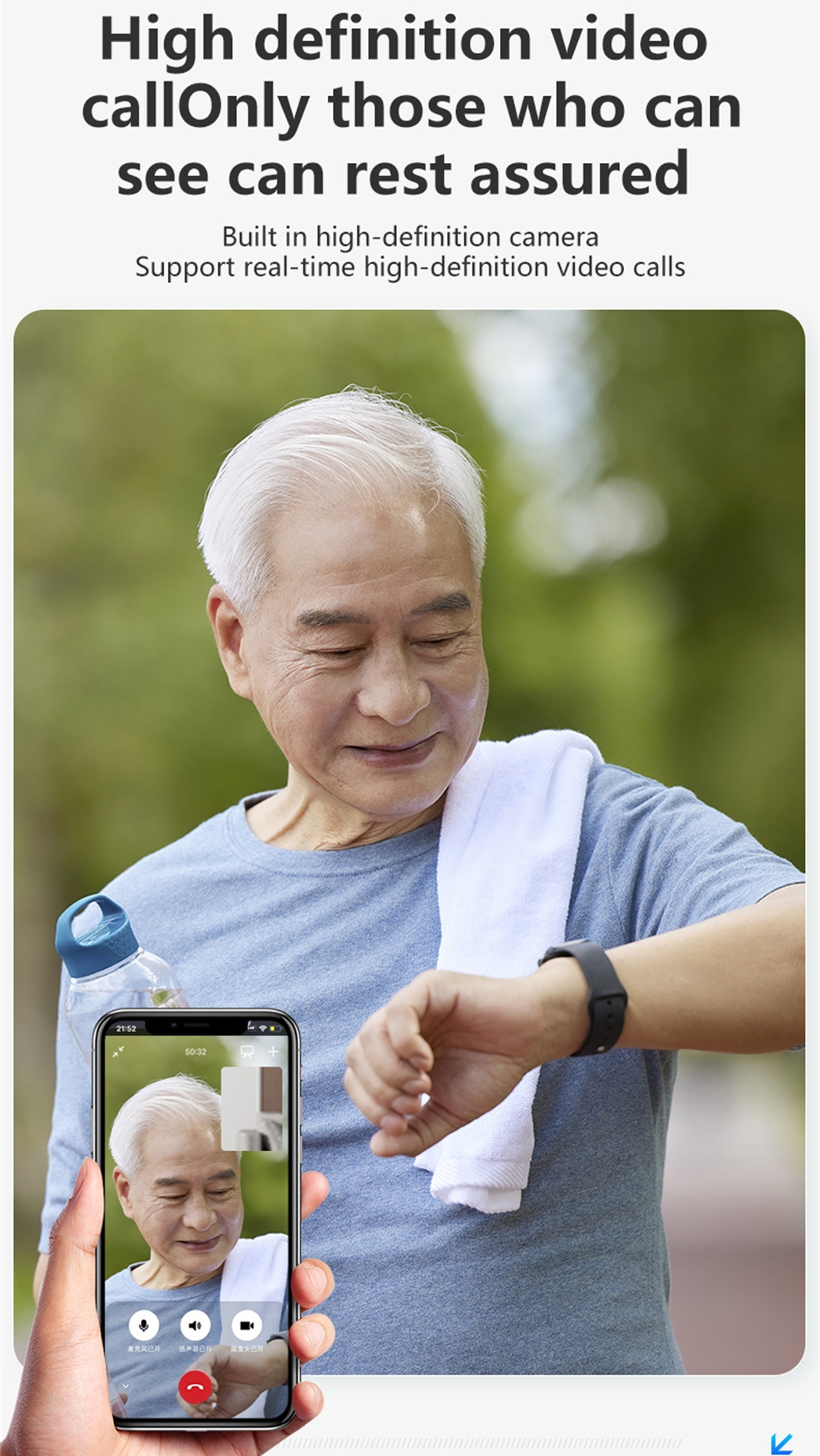 Elderly Smart Watch For Senior - Fall Detection Watch recension och pris