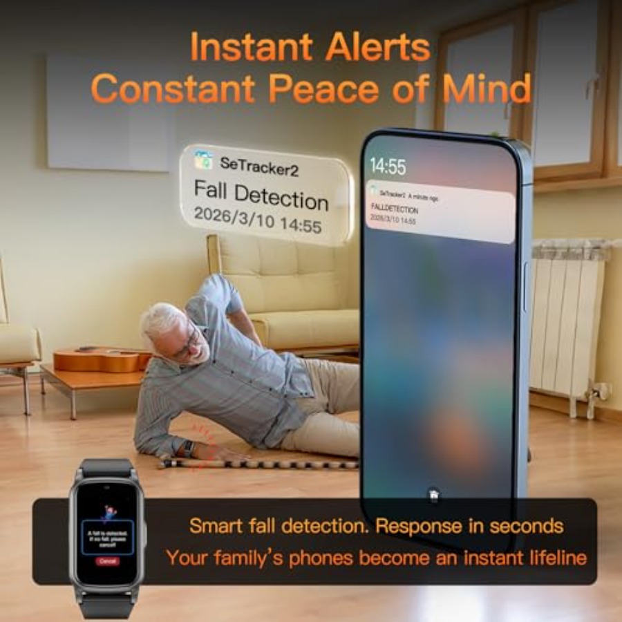 Smart Watch for Seniors with F - Fall Detection Watch recension och pris