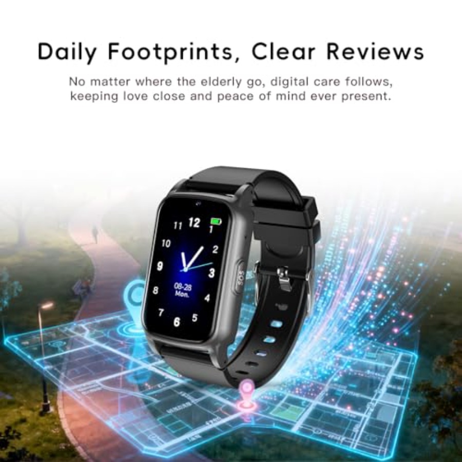 Smart Watch for Seniors with F - Fall Detection Watch recension och pris