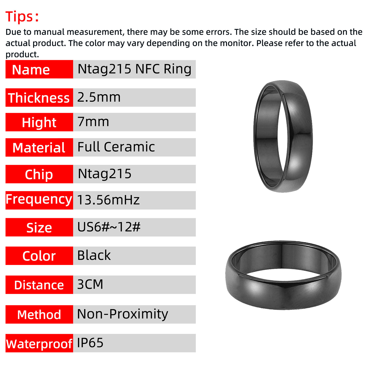 Ntag215 NFC Full Ceramic Smart - Smart Ring Nfc Pay recension och pris