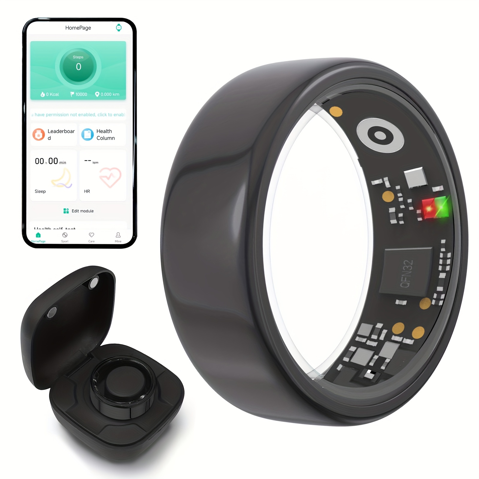 Smart Ring Men Women with Char - Temperature Ring Skin recension och pris